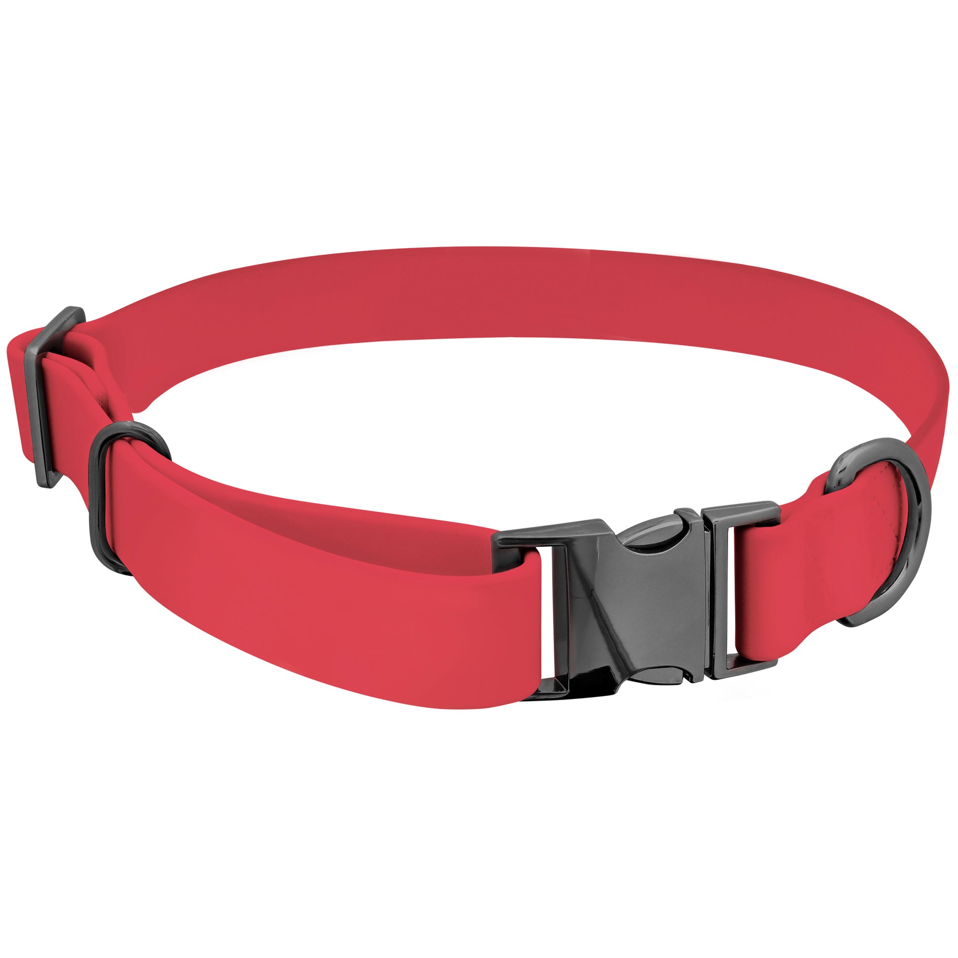 Large Silicone Dog Collar - Pink 25.5in Dog Collar with Clasp Buckle