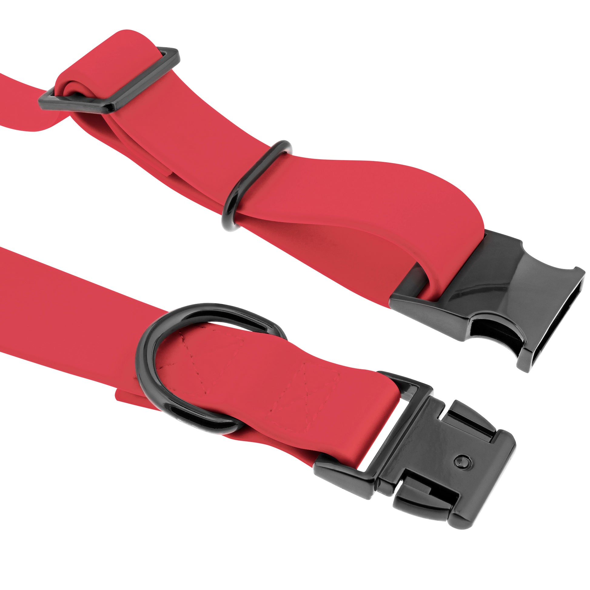 Large Silicone Dog Collar - Pink 25.5in Dog Collar with Clasp Buckle