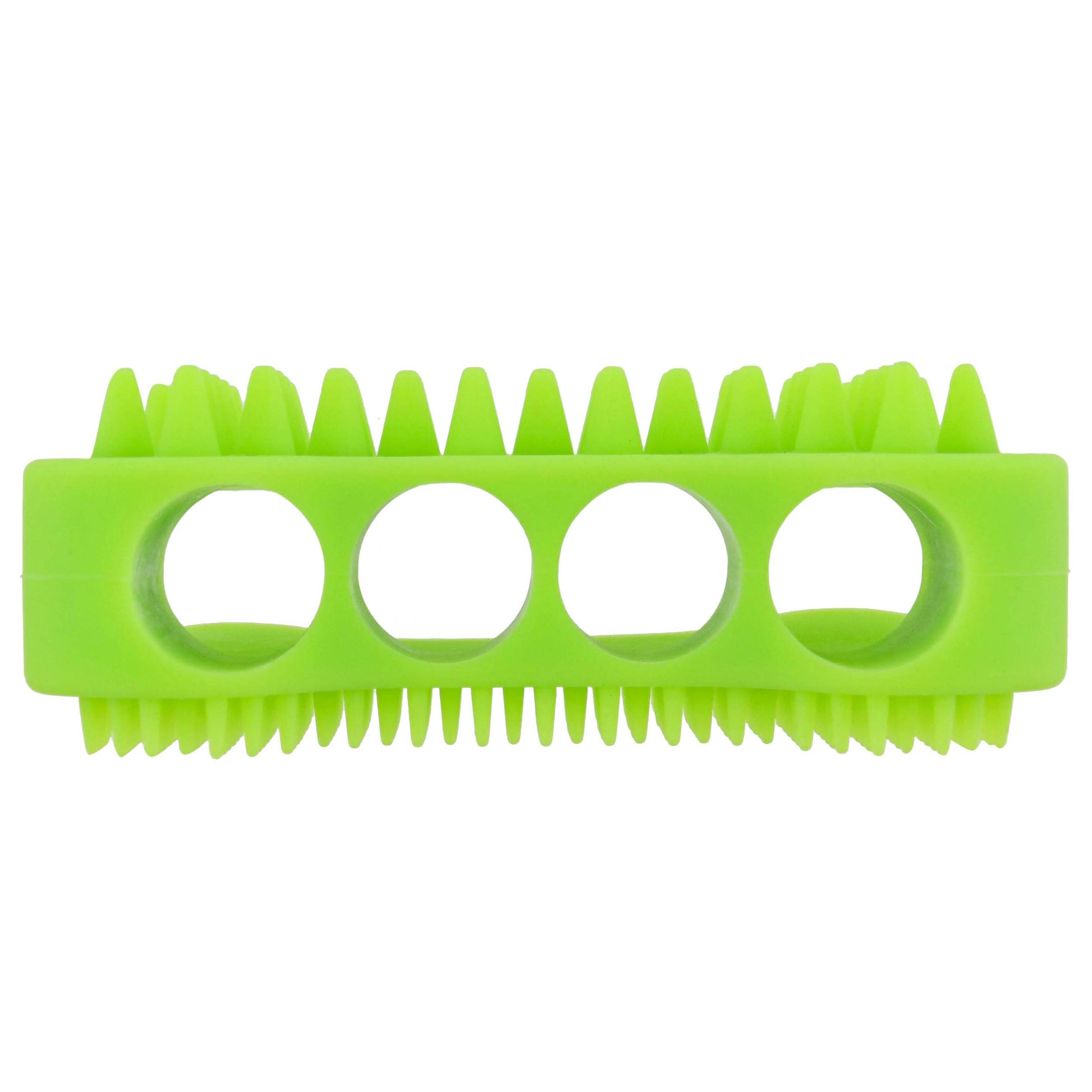 Silicone Pet Brush - Green Ergonomic Bone Shaped Pet Grooming Brush