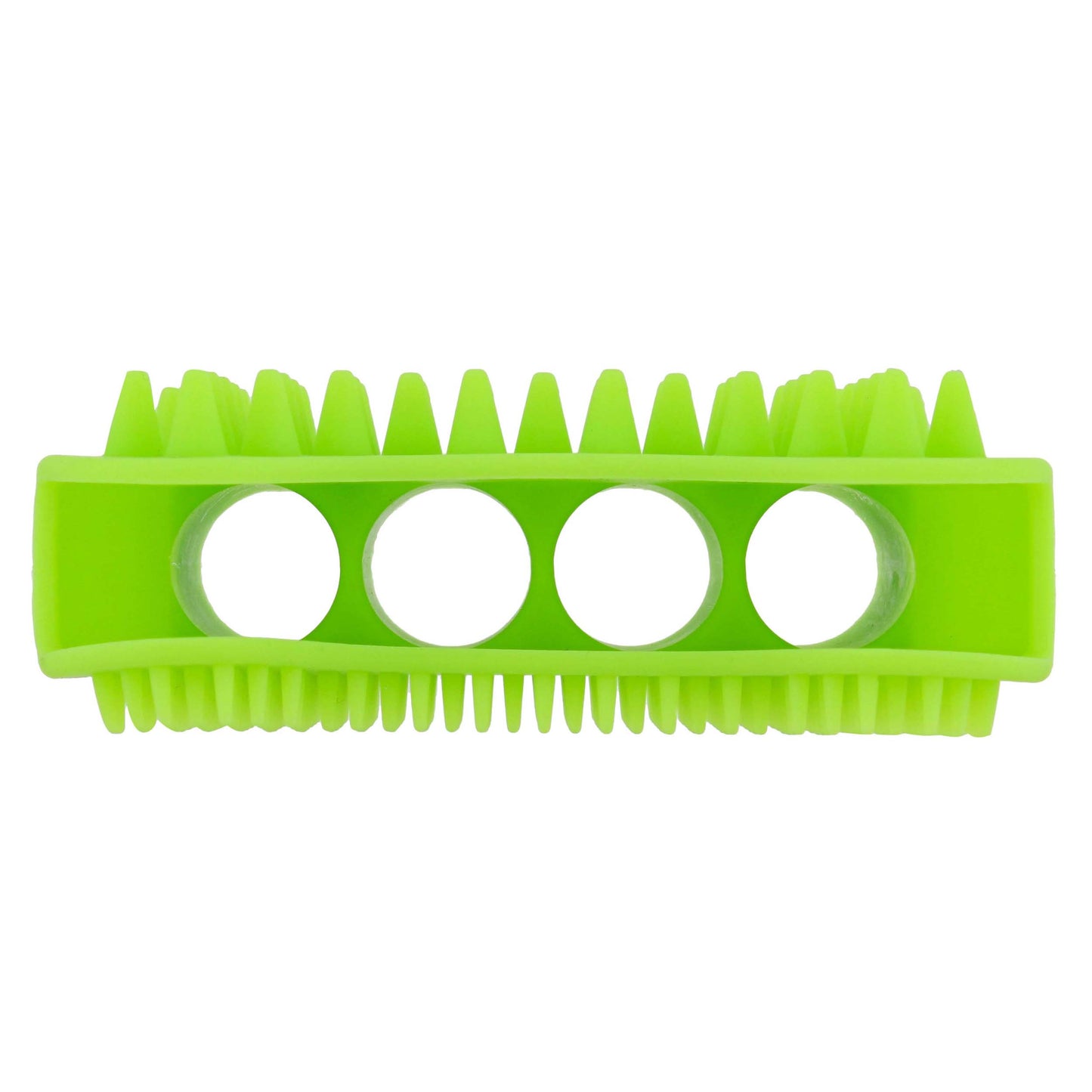 Silicone Pet Brush - Green Ergonomic Bone Shaped Pet Grooming Brush