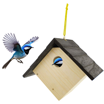 6in Unfinished Bird House Wood to Paint - 1pk Hanging Bird Houses