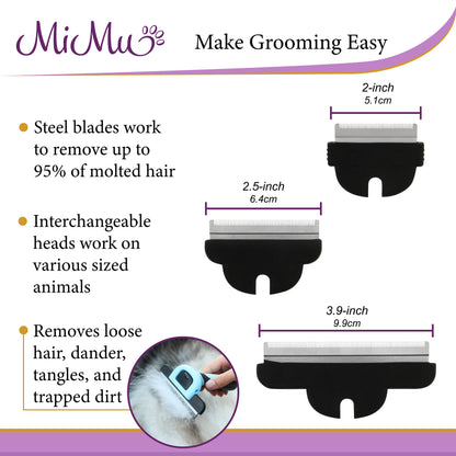 Deshedding Dog Brush and Comb - Long to Short Hair Dog Shedding Brush