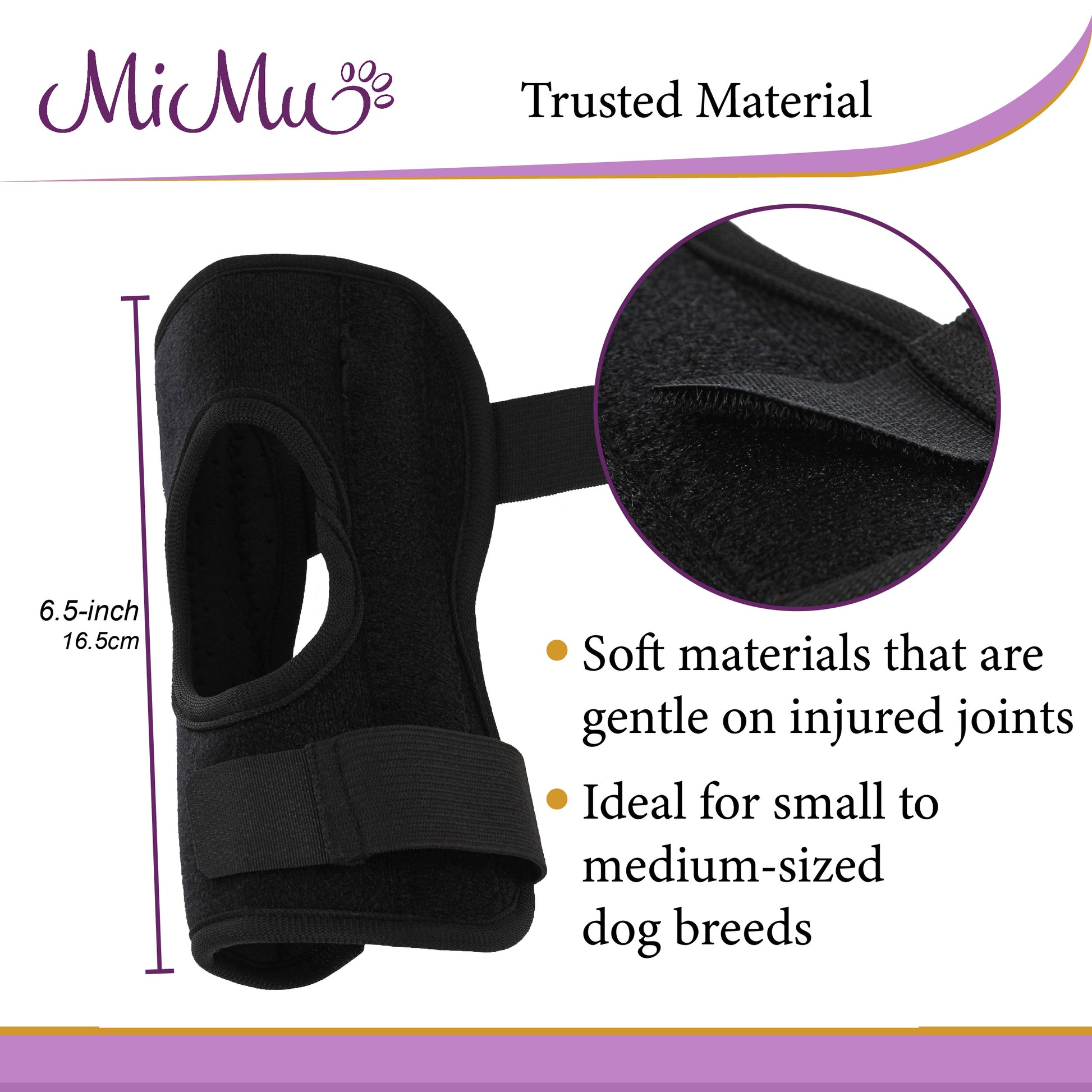 Rear Dog Leg Brace - 2pk Canine Hock Brace for Small to Medium Dogs