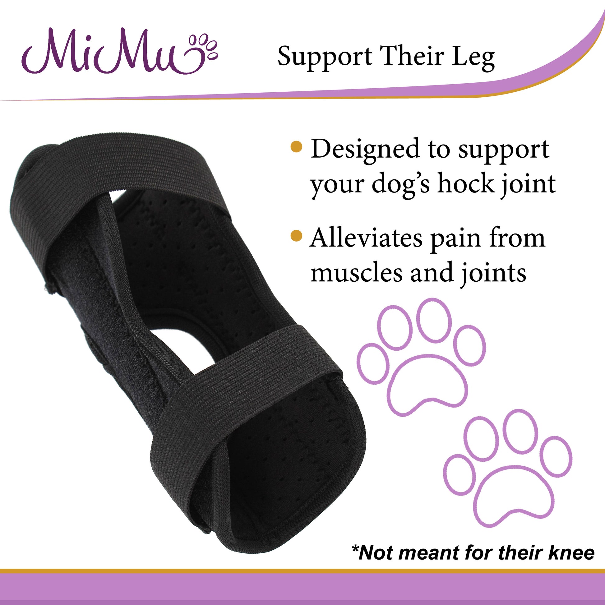 Rear Dog Leg Brace - 2pk Canine Hock Brace for Small to Medium Dogs