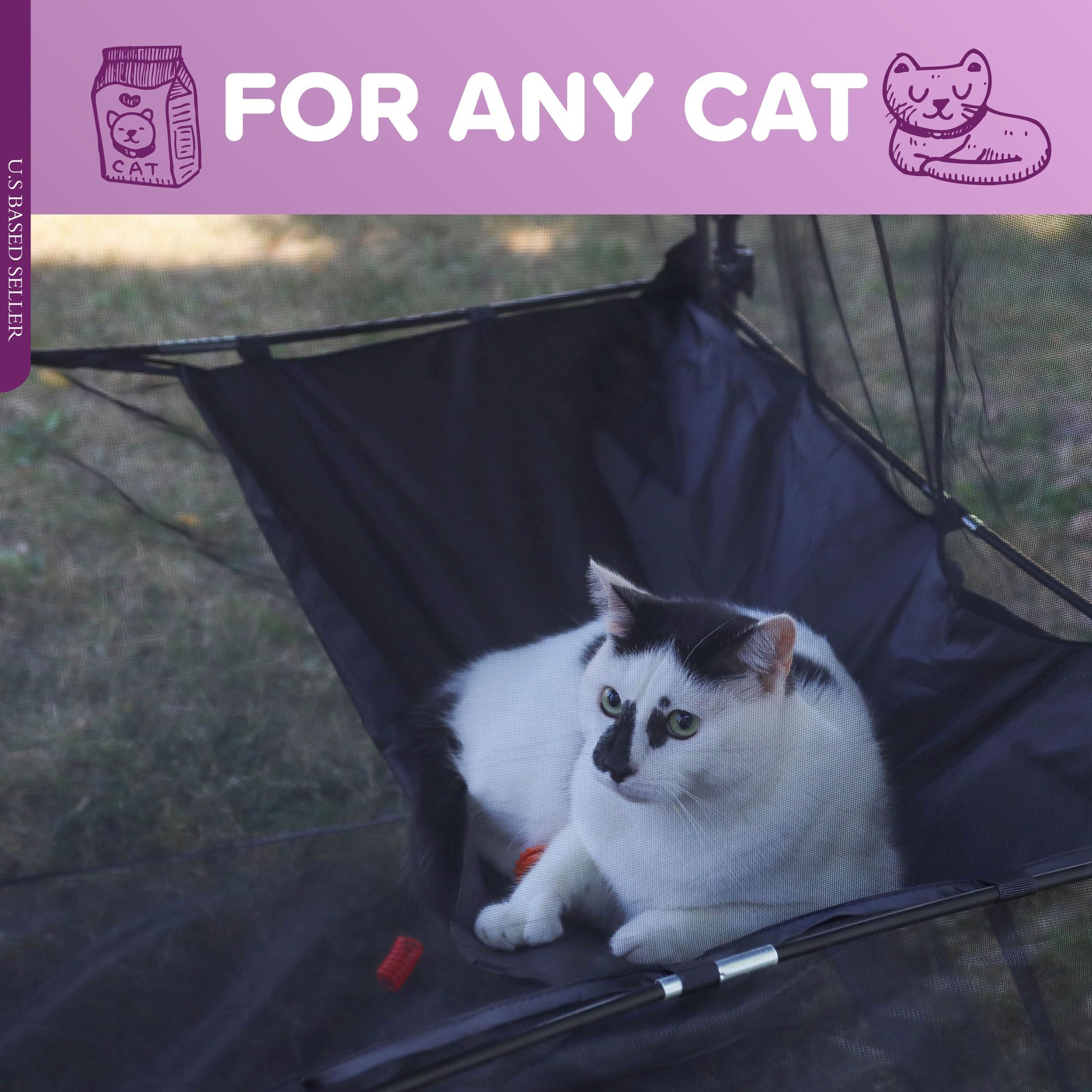 Portable Cat Playpen - Enclosed Pop-Up Travel Cat Tent with Case