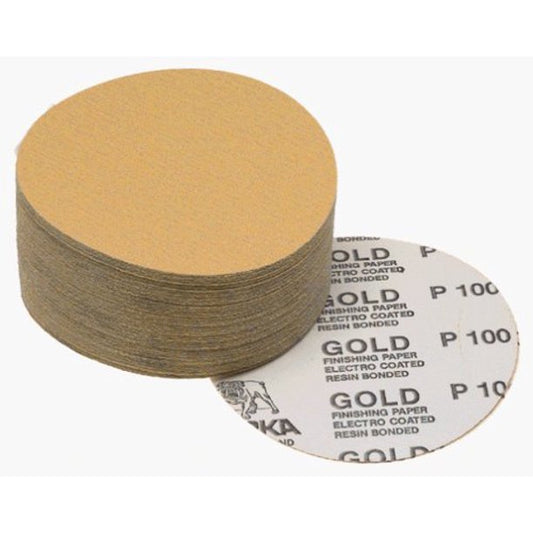 23-388-180 5" 180 Grit No-Hole Adhesive Sanding Discs - 100 Pack