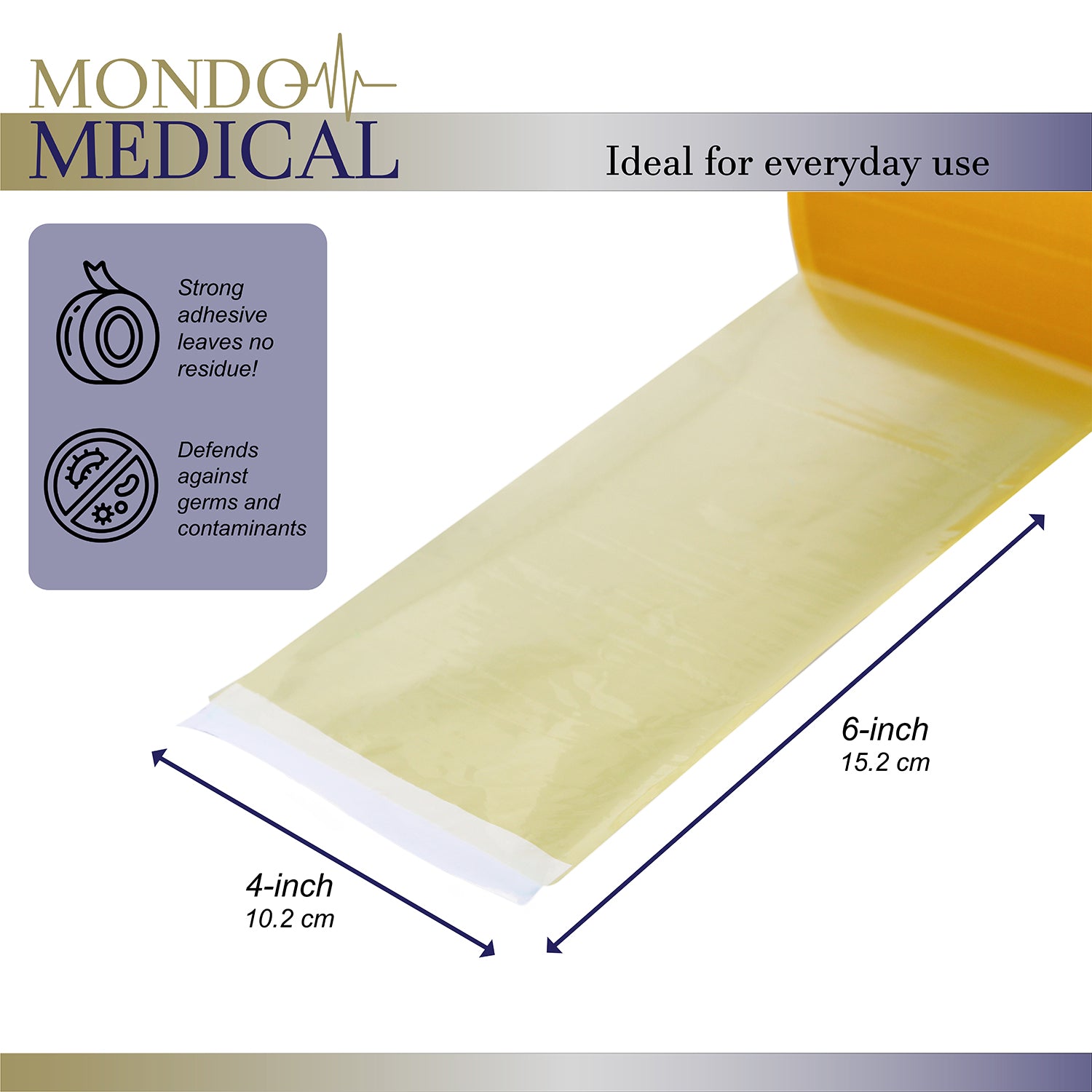 4x6in Barrier Film Tattoo Tape Roll 1200 Sheets Yellow Dental Tape Box