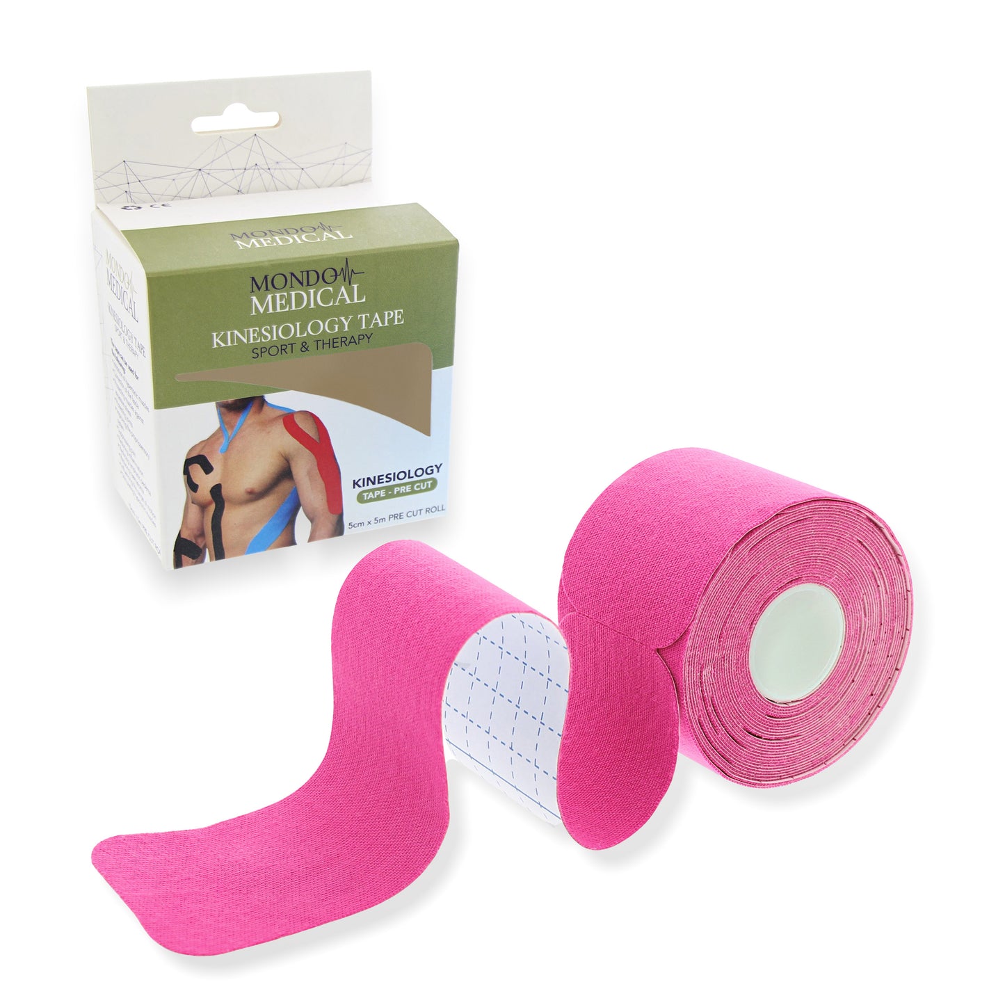 Kinesiology Tape Precut 2inx16ft Body Tape Roll - Pink Athletic Tape