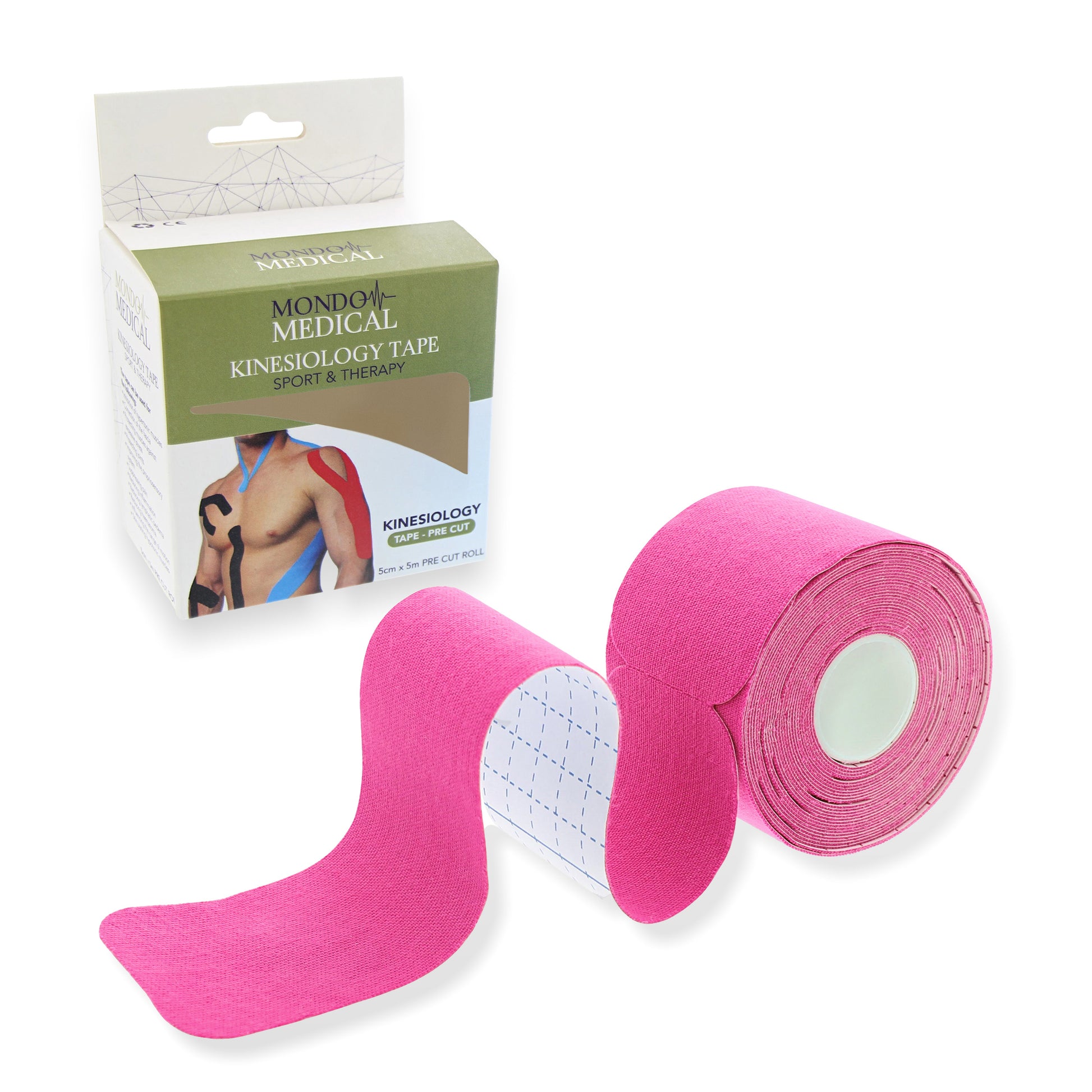 Kinesiology Tape Precut 2inx16ft Body Tape Roll - Pink Athletic Tape