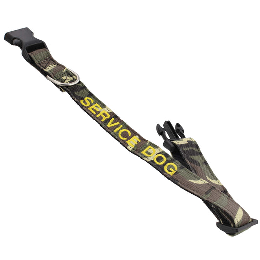 Service Dog Collar - 15.5 to 24in Camo Large Dog Collar