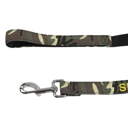 Service Dog Leash - 5ft Camo Canvas SERVICE DOG Lead