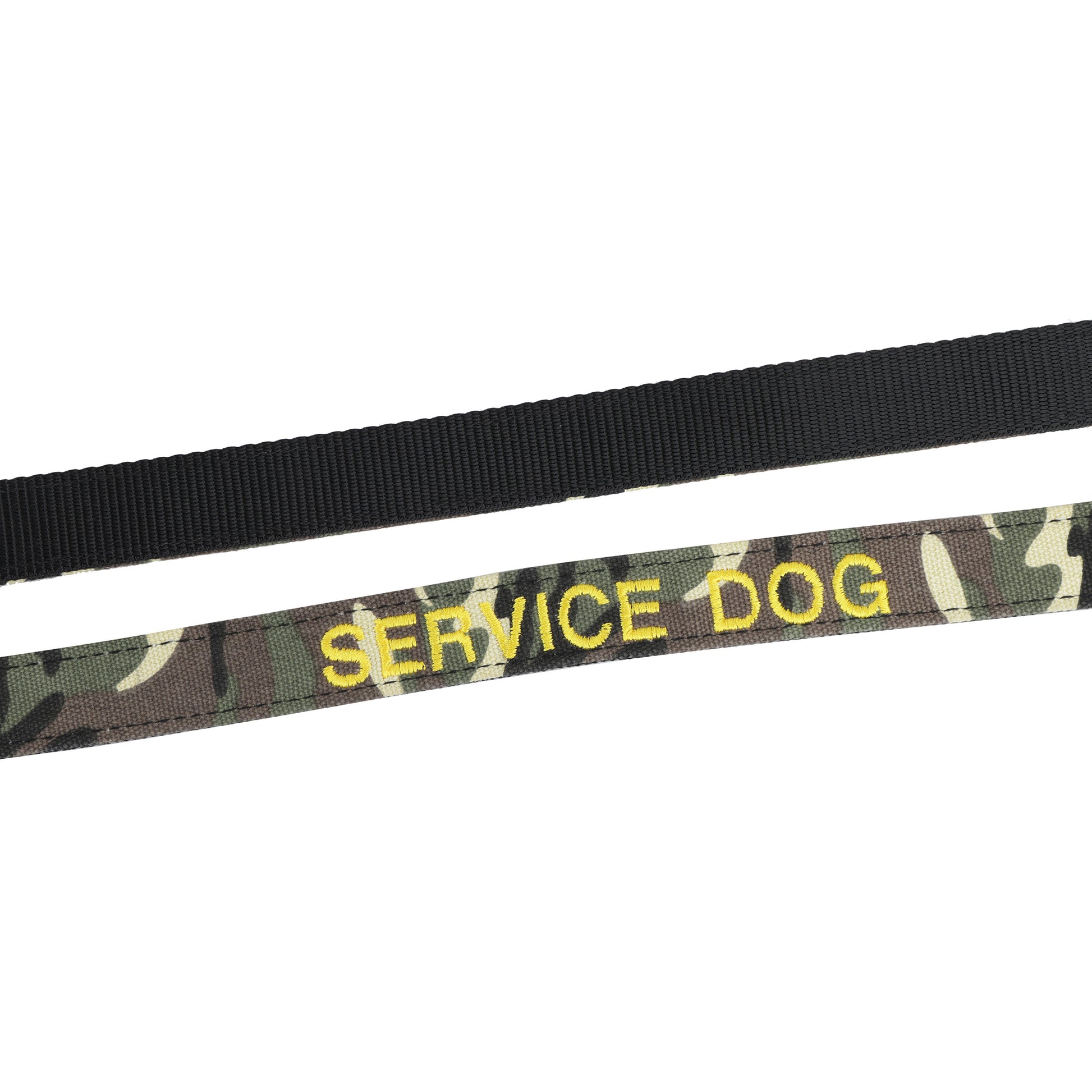Service Dog Leash - 5ft Camo Canvas SERVICE DOG Lead