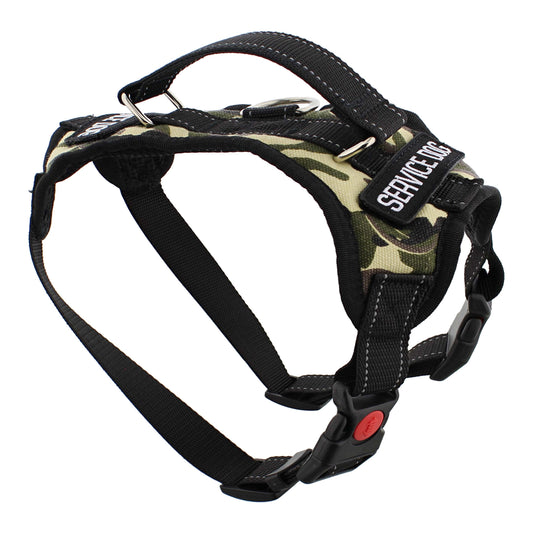 Service Dog Harness for Medium Breeds - Camo Vest Fits 20-25in Chest
