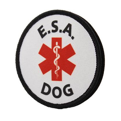Emotional Support Animal Patch 2.5in Round - ESA Embroidered Label