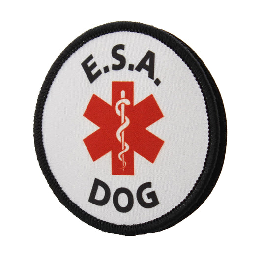 Emotional Support Animal Patch 2.5in Round - ESA Embroidered Label