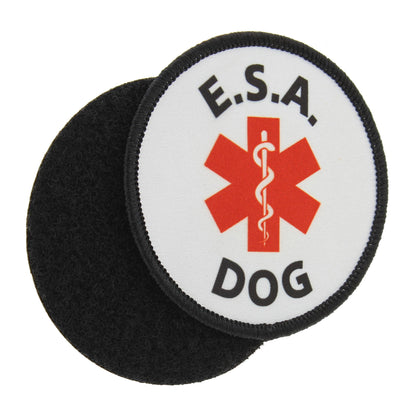 Emotional Support Animal Patch 2.5in Round - ESA Embroidered Label