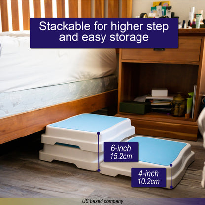 Bath Stool Handicap Steps - 3 Piece Shower Step Stool for Seniors