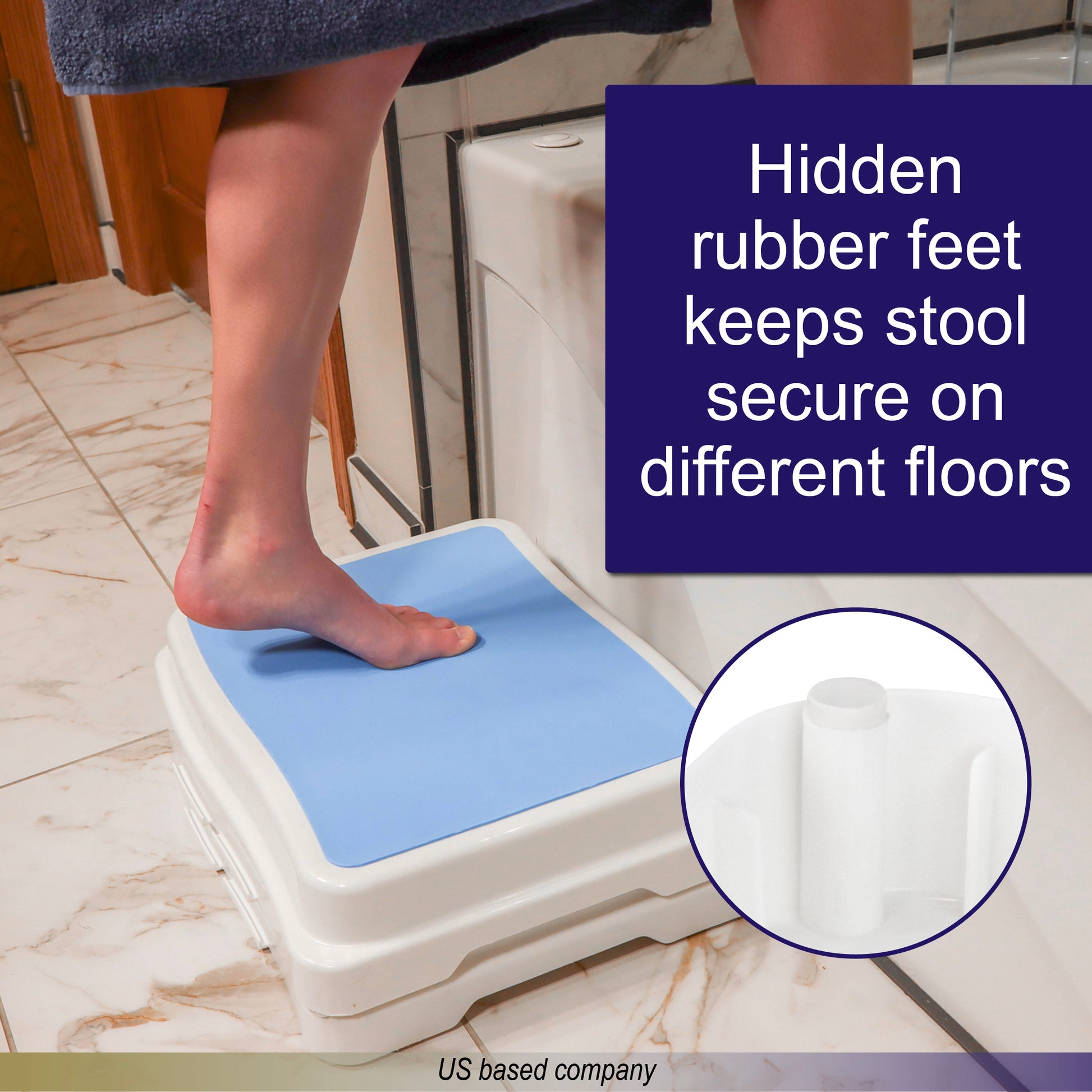 Bath Stool Handicap Steps - 3 Piece Shower Step Stool for Seniors