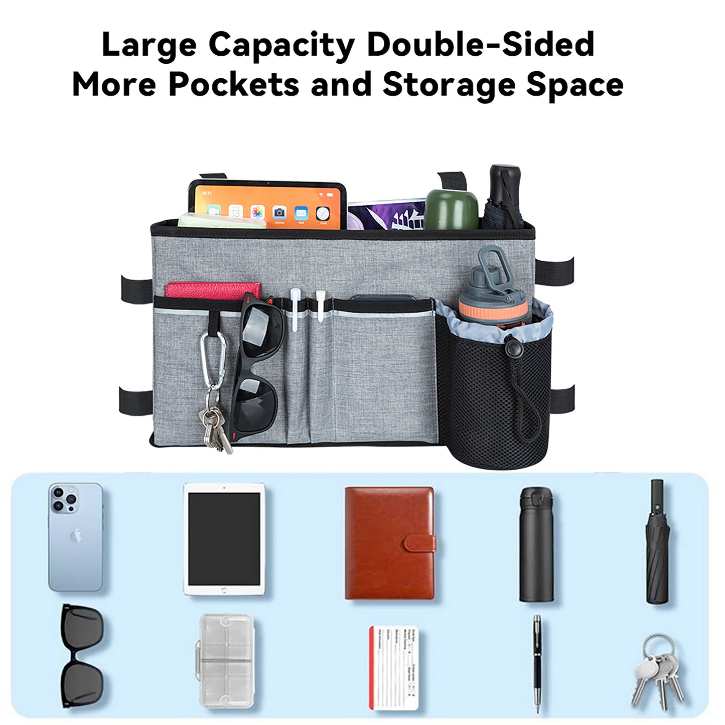 Large Walker Travel Bag - Walker Cup Holder Accessories for Walkers
