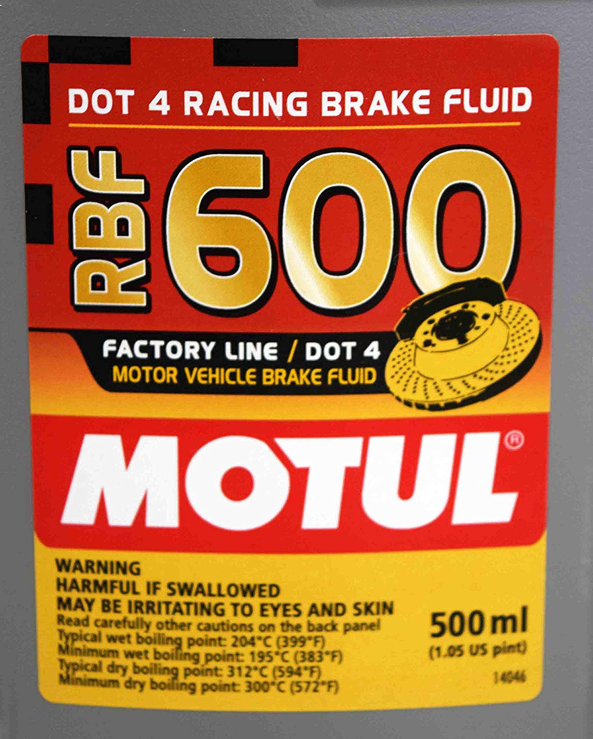 (12 Pack) Dot-4 100 Percent Synthetic Racing Brake Fluid - 500 ml