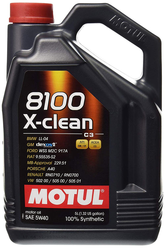 (2051) 8100 X-Clean 5W-40 Synthetic Engine Oil, 5 Liter