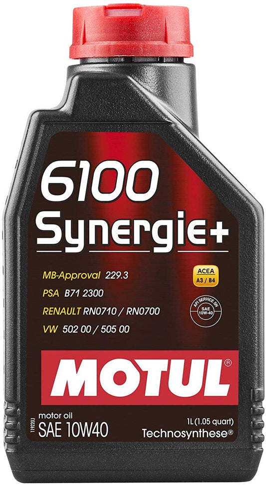 839411 6100 Synergie+ 10W-40 Gasoline and Diesel Engine Oil - 1 Liter Bottle