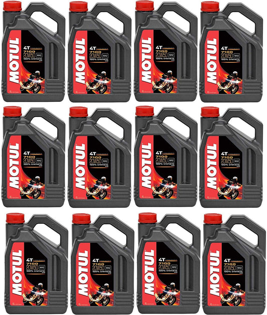 104104 Set of 12 7100 4T 20W-50 Motor Oil 1-Gallon Bottles