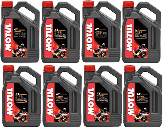 104104 Set of 8 7100 4T 20W-50 Motor Oil 1-Gallon Bottles