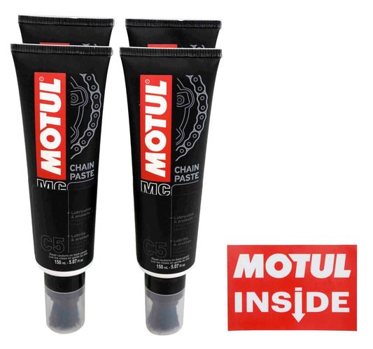 111432 C5 Chain Paste 150ml - 4 pck with Premium Motul Sticker