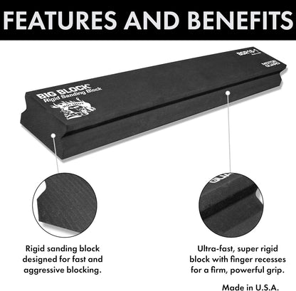 BGR161 BGR16-1 Rigid PSA Sanding Block, 2 5/8" x 16"