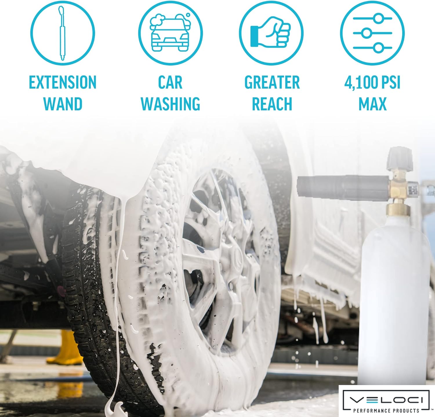 Pressure Washer 20" Extension Wand Kit for Car Wash and Detailing