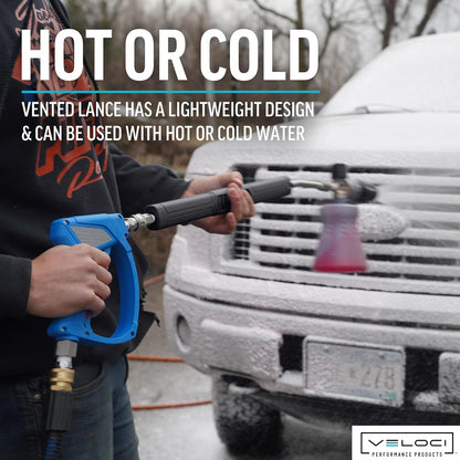Pressure Washer 20” Extension Wand, Angled Black Vented Lance, 1/4”