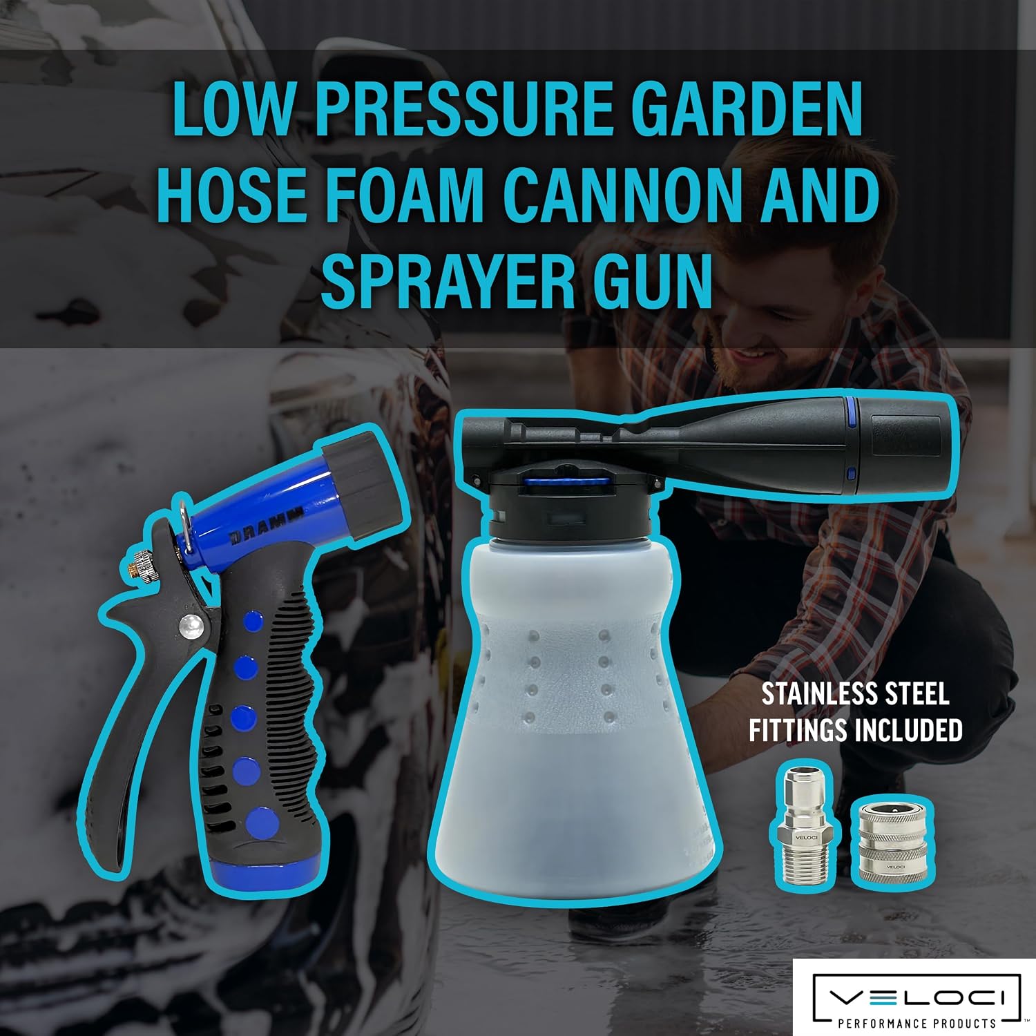 Veloci Performance MTM Hydro GHF1 Low Pressure Foam Cannon and Sprayer Gun