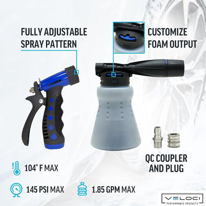 Veloci Performance MTM Hydro GHF1 Low Pressure Foam Cannon and Sprayer Gun