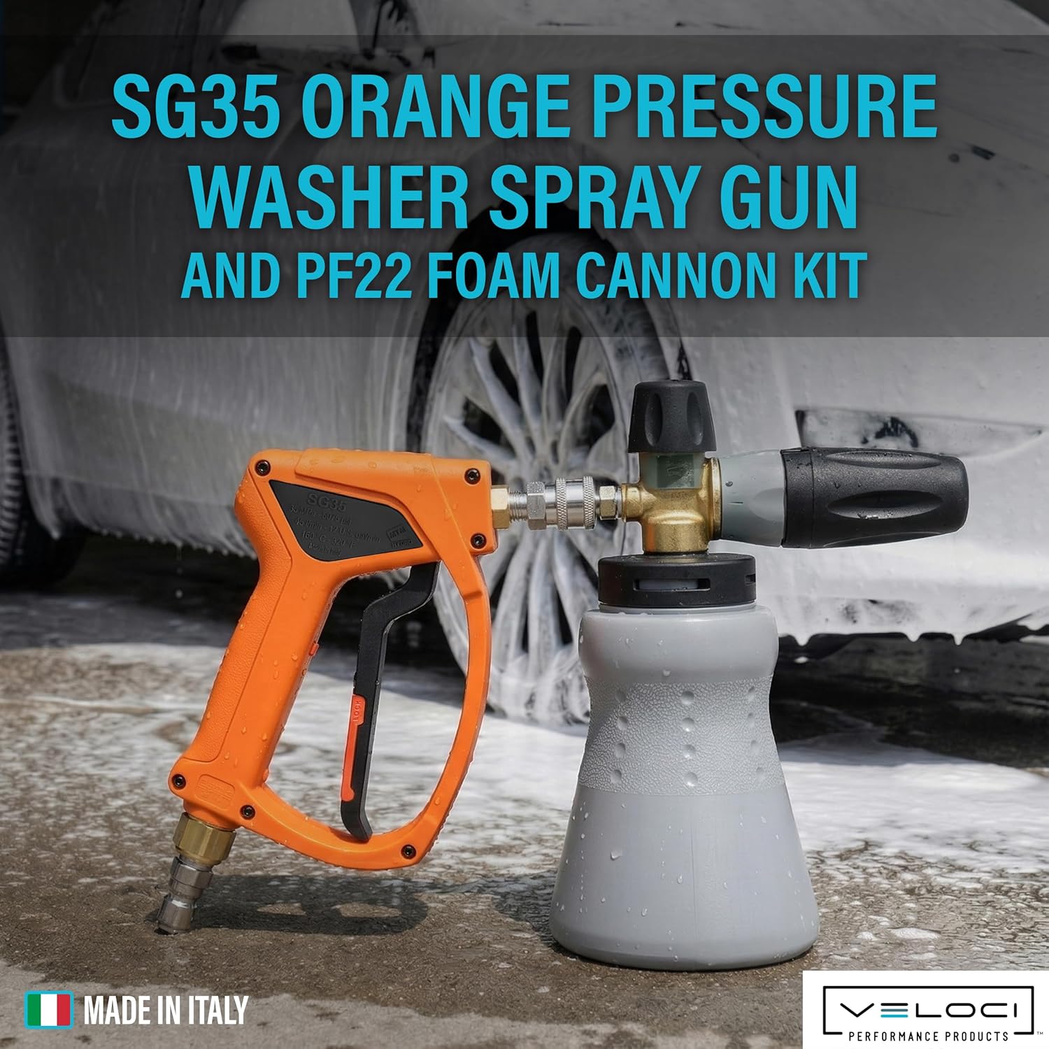 MTM Hydro SG35 Orange Pressure Washer Spray Gun and PF22 Foam Cannon Kit