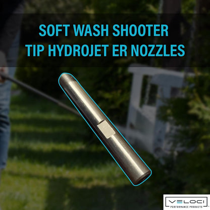 Veloci Performance HydroJet Soft Wash Nozzle Shooter Tip, Pressure Washer Tips