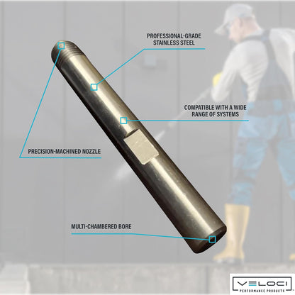 Veloci Performance HydroJet Soft Wash Nozzle Shooter Tip, Pressure Washer Tips