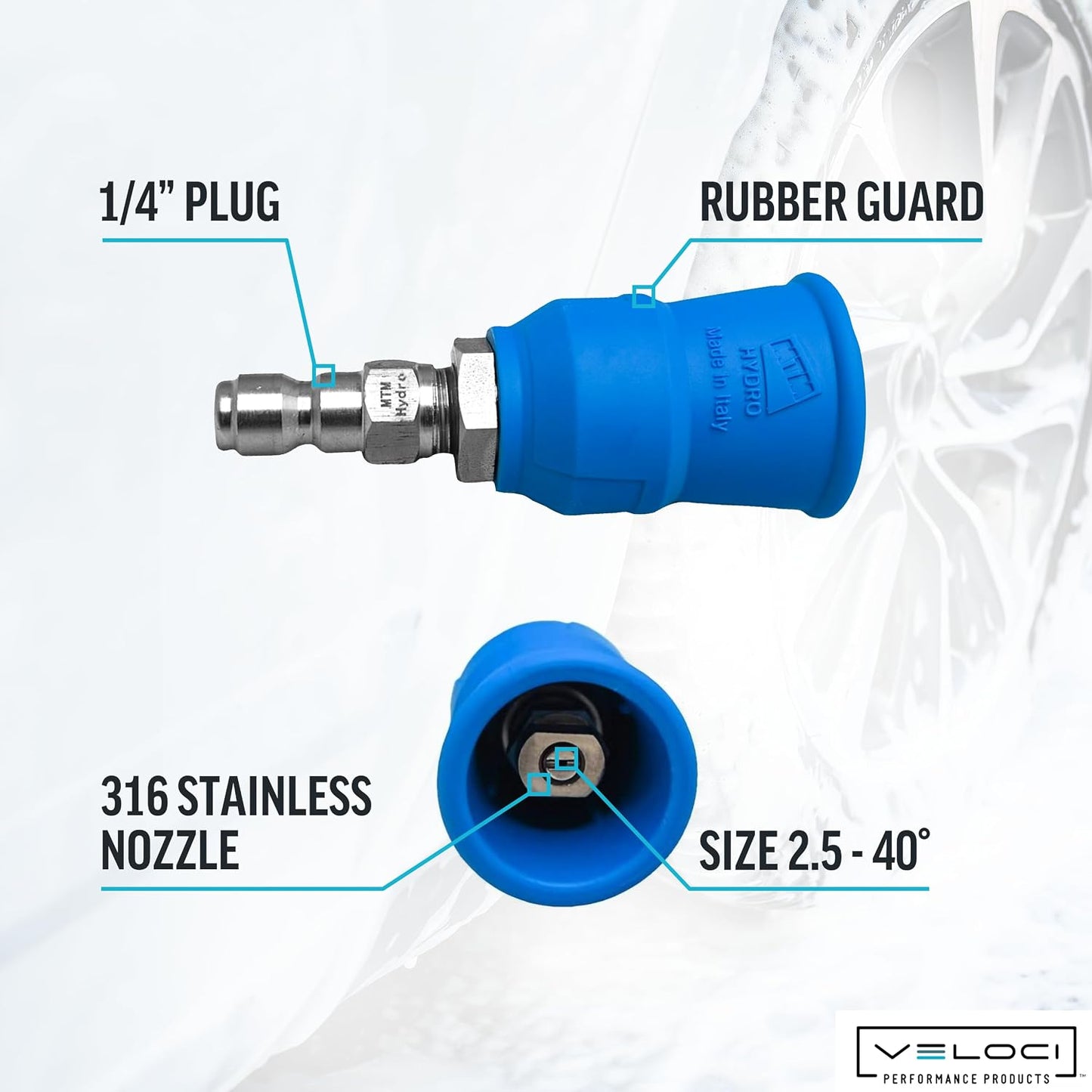 MTM Hydro Acqualine Pressure Washer Nozzle Guard Holder Tips Protector - 1/4”