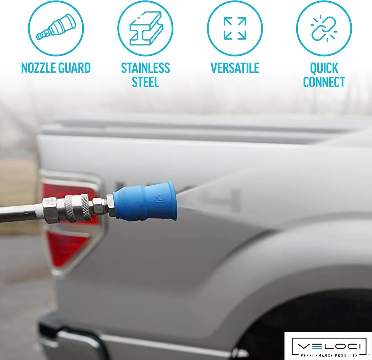 Acqualine Pressure Washer Nozzle Guard Holder with 1/4” 25 Degrees 3.5