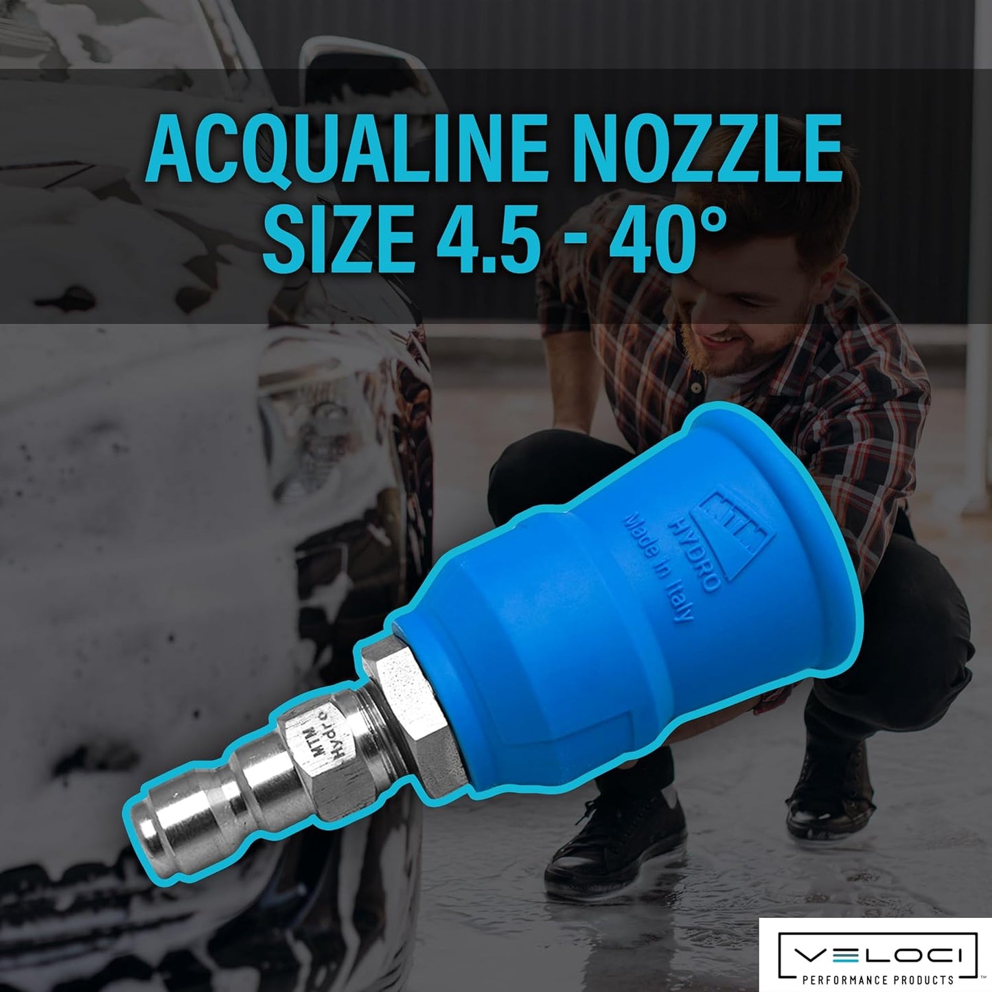 Acqualine Pressure Washer Nozzle Guard Holder with 1/4” 40 Degrees 4.5