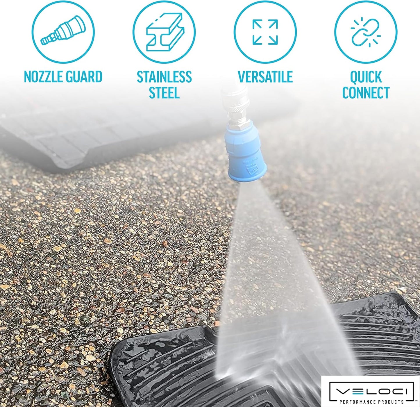 Acqualine Pressure Washer Nozzle Guard Holder with 1/4” 40 Degrees 4.5