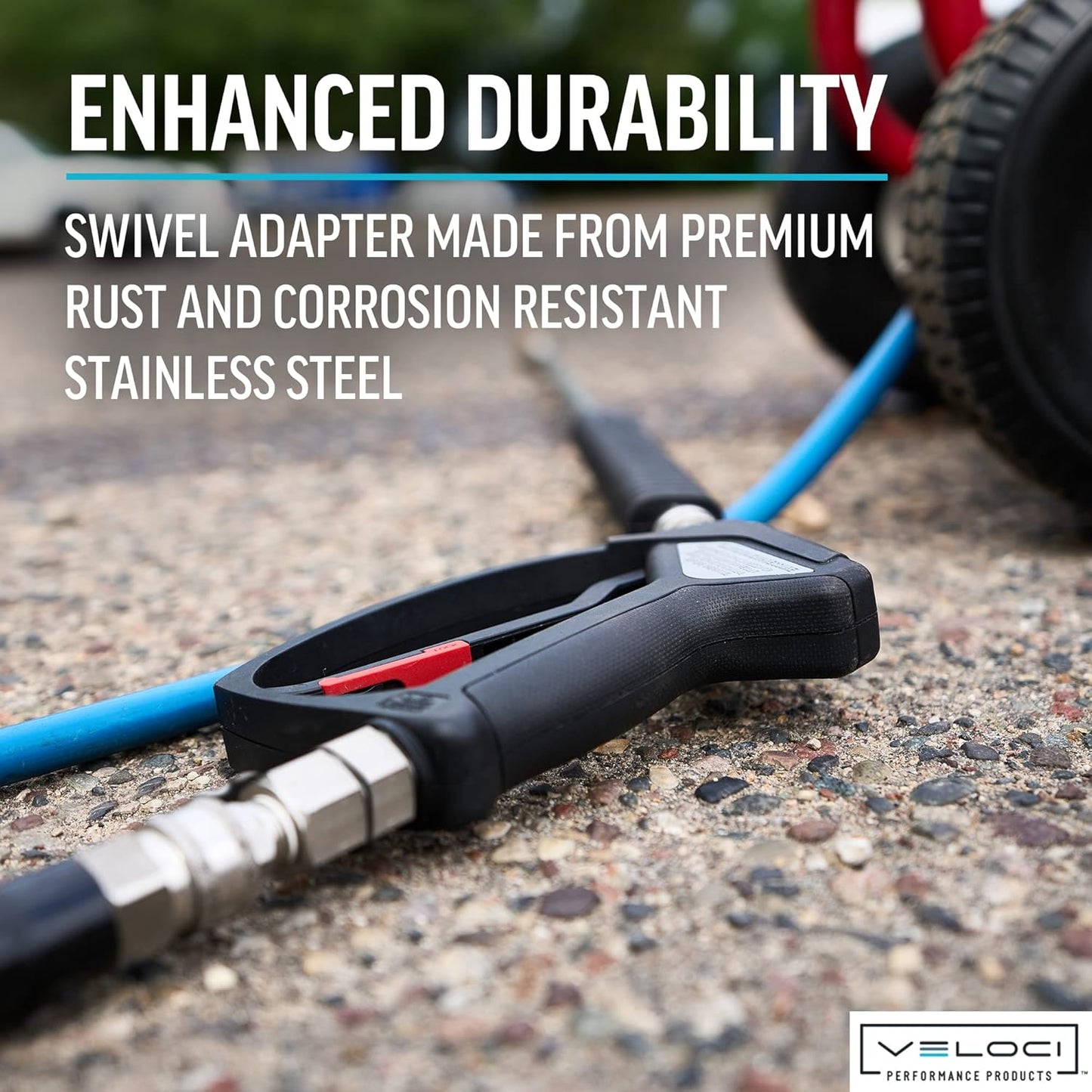 Swivel Adapter Stainless Steel High Pressure Washer Fittings, 3/8”