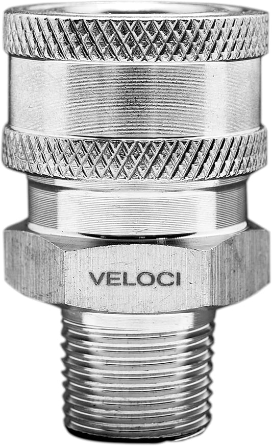 Performance Stainless Steel 3/8" MPT Coupler for use w/ Pressure Washers