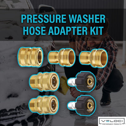 MTM Hydro Pressure Washer 7-Piece Hose Adapter Kit - for Foam Cannons and Hoses