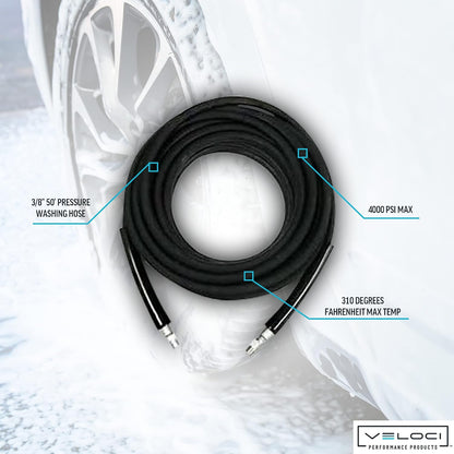 MTM Hydro Kobrajet High Pressure Washer Hose 3/8” 4000 PSI 50’ for Car Wash