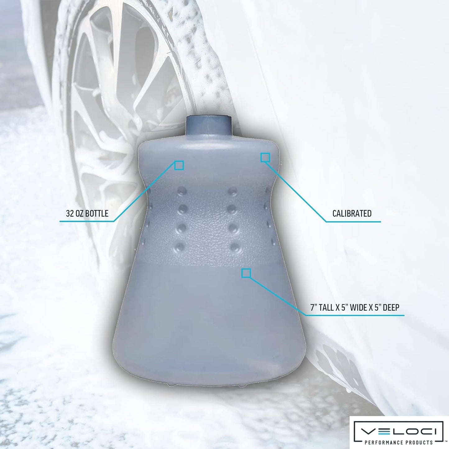 Narrow Neck Replacement Foam Cannon Bottle, 32 oz.