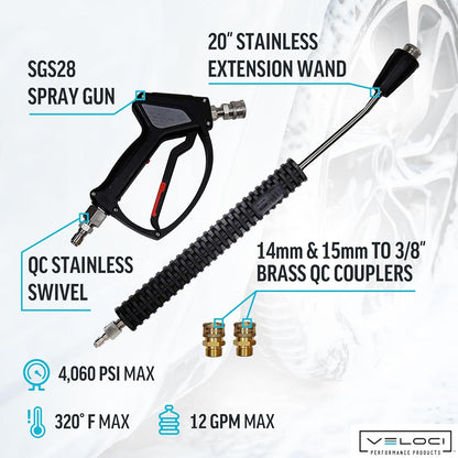20" Pressure Washer Extension Wand and SGS28 Spray Gun Kit