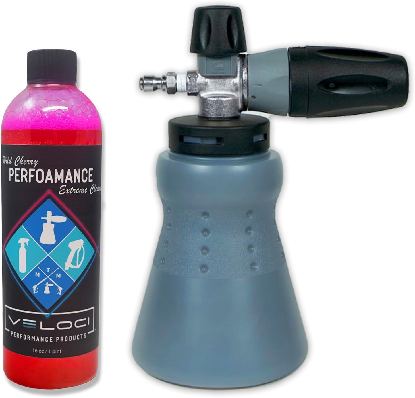PF22 Foam Cannon with Wide Mouth Bottle, 16 oz. Car Wash Soap Included