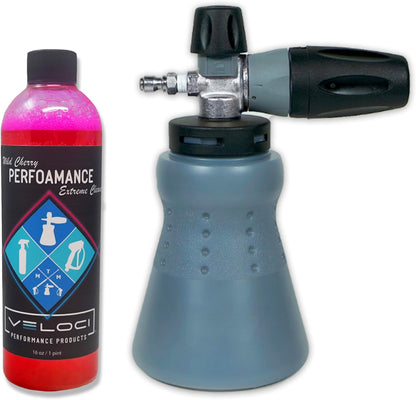 PF22 Foam Cannon with Wide Mouth Bottle, 16 oz. Car Wash Soap Included