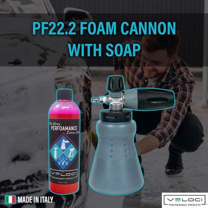 PF22 Foam Cannon with Wide Mouth Bottle, 16 oz. Car Wash Soap Included